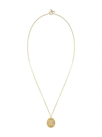 Shop Fendi Halskette Mit Kristall-logo In F18h1-burattato Gold+ Crys
