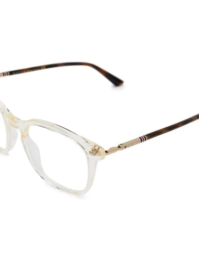 Shop Gucci Eyewear Square Frame Glasses - Farfetch In White