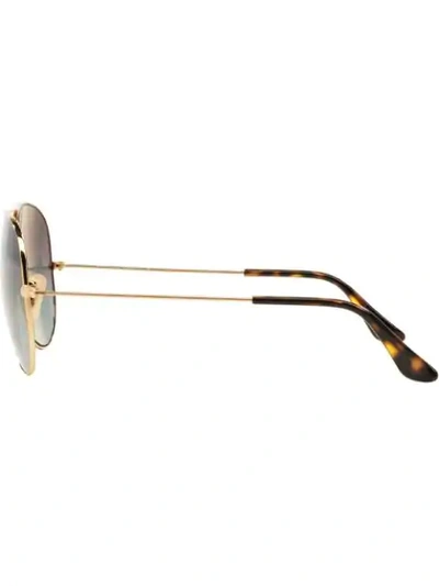 Shop Ray Ban Original Aviator Sunglasses In Metallic