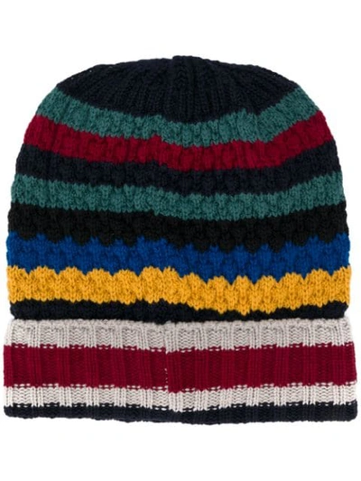 Shop Missoni Intarsia Knit Hat In Blue