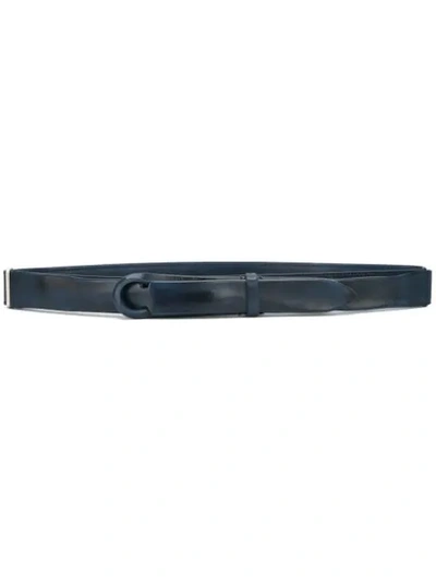 Shop Orciani Textured Hook Style Belt In Blue