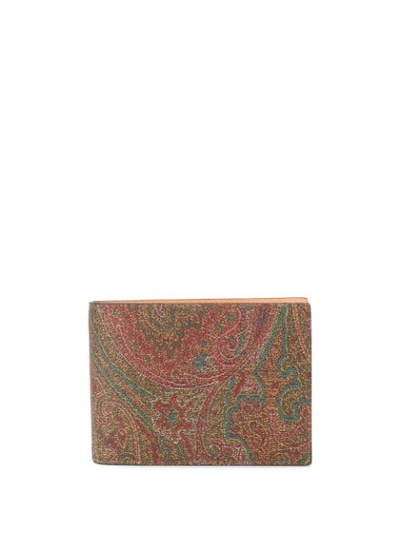 ETRO JACQUARD CARDHOLDER - 棕色