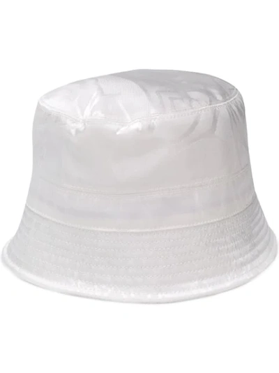 Shop Versace Tonal Print Bucket Hat In White