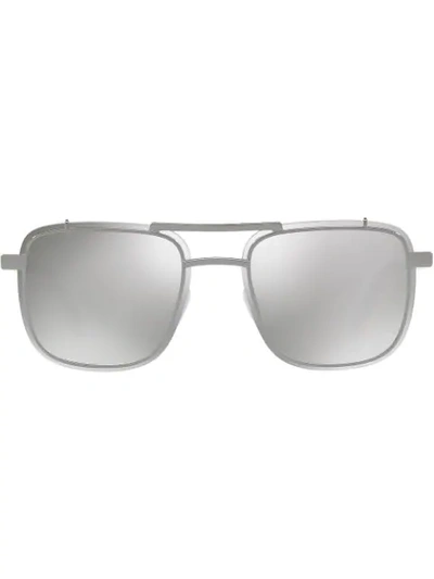 Shop Prada Aviator Sunglasses In Silber