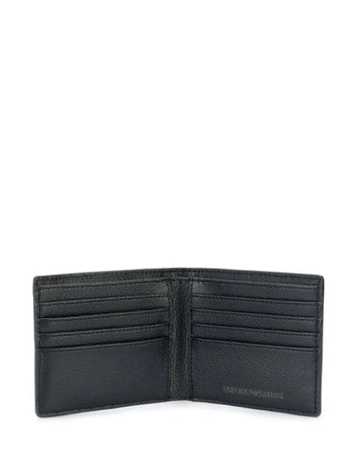 Shop Emporio Armani Embossed Logo Bifold Wallet In Black