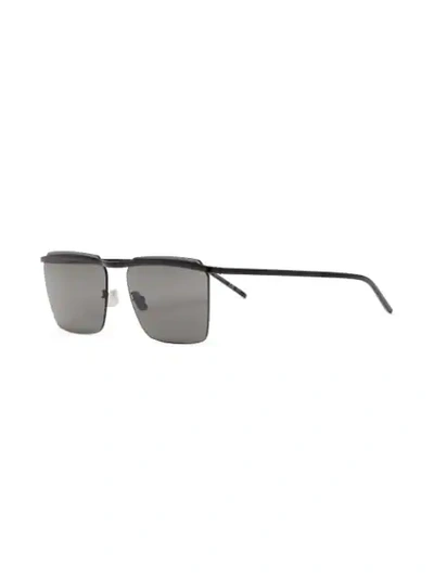 Shop Saint Laurent Black 243-003 Tinted Lens Sunglasses In 黑色