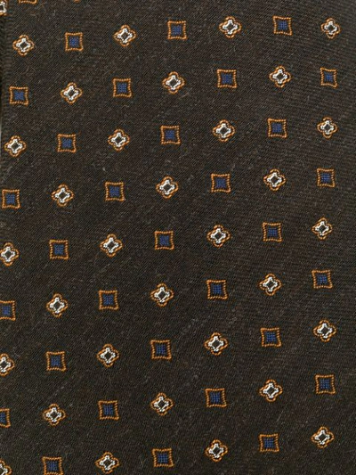 Shop Kiton Micro Print Tie In Brown