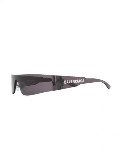 Shop Balenciaga Mono Rec Sunglasses In Black