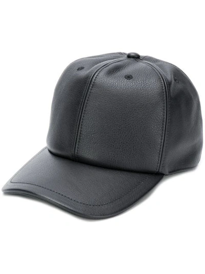 Shop Givenchy Smooth Textured Baseball Cap In Black