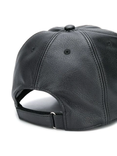 Shop Givenchy Smooth Textured Baseball Cap In Black