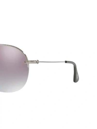 Shop Prada Avitor Shaped Sunglasses In Metallisch