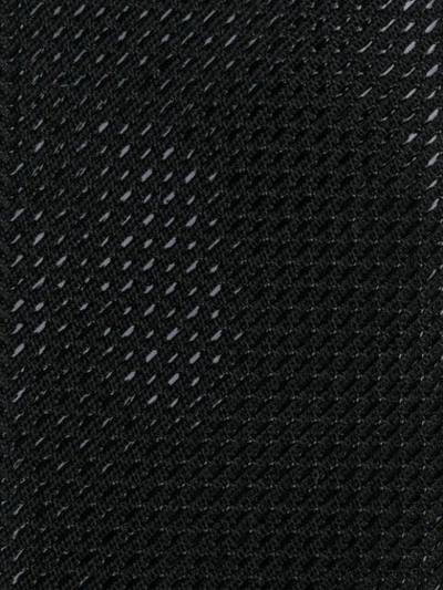 Shop Saint Laurent Woven Stitching Jacquard Tie In Black