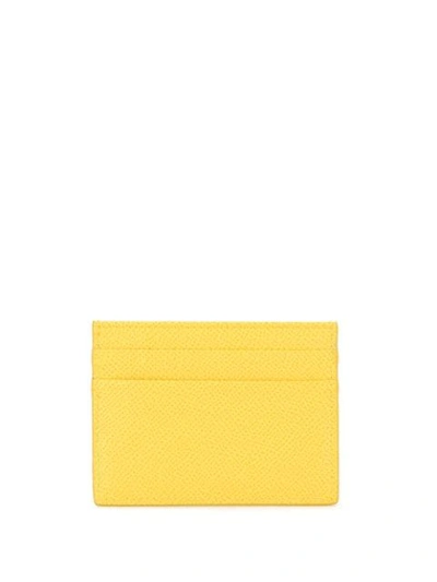 Shop Dolce & Gabbana Logo Plaque Cardholder In Yellow