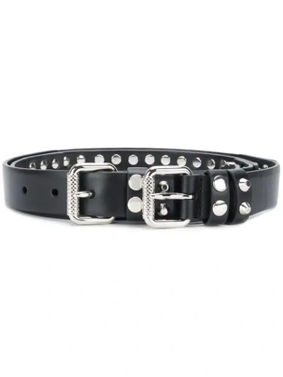 Shop Prada Hardware Embellished Belt In Blue