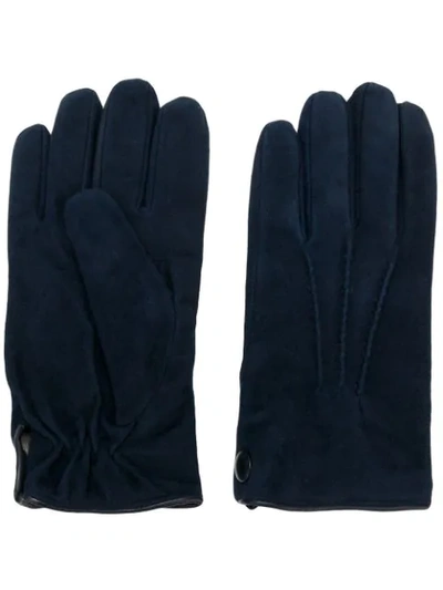 Shop Eleventy Large Gloves In Blue