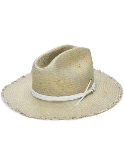 Shop Nick Fouquet Embellished Sun Hat - Neutrals
