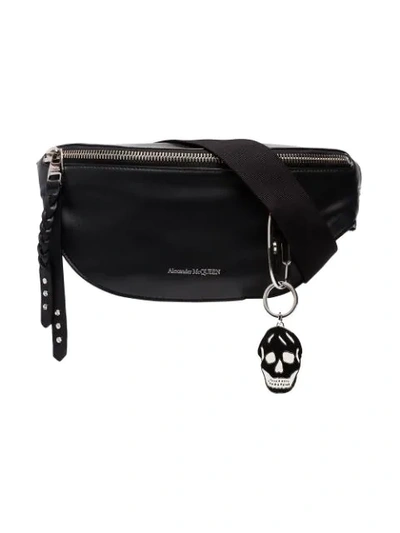 Shop Alexander Mcqueen Skull Keyring In Black