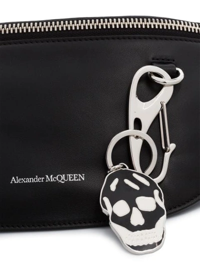 Shop Alexander Mcqueen Skull Keyring In Black