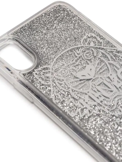 Shop Kenzo Iphone X Glitter Logo Case In Metallic