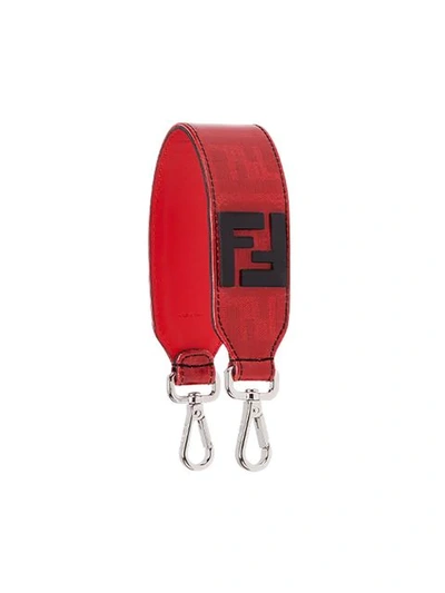 Shop Fendi Mini Shoulder Strap In Red