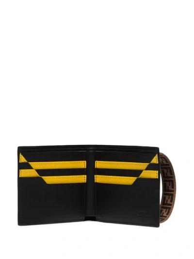 Shop Fendi Ff Motif Tape Wallet In Black