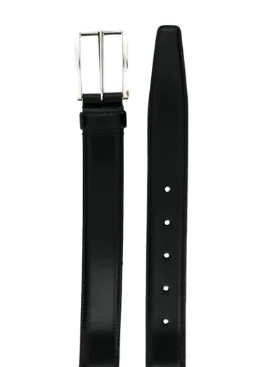 Shop Prada Rectangular Buckle Belt In F0002 Nero