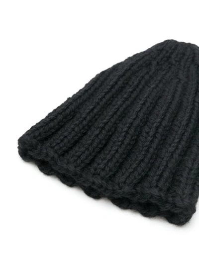 Shop Junya Watanabe Knitted Beanie In Black