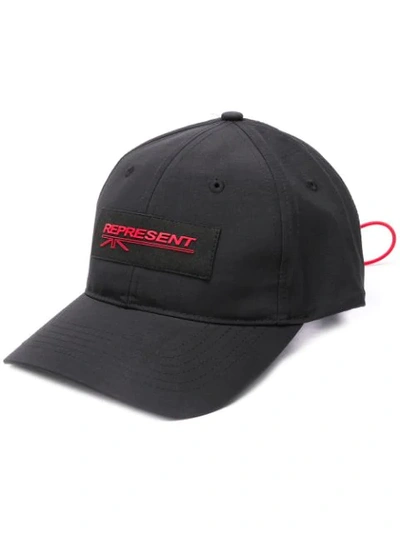 Shop Represent Logo Patch Baseball Cap In Black