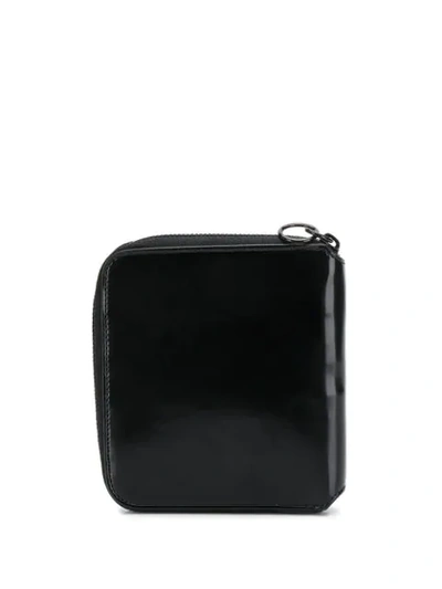 Shop Palm Angels Strap Zipped Wallet In Black