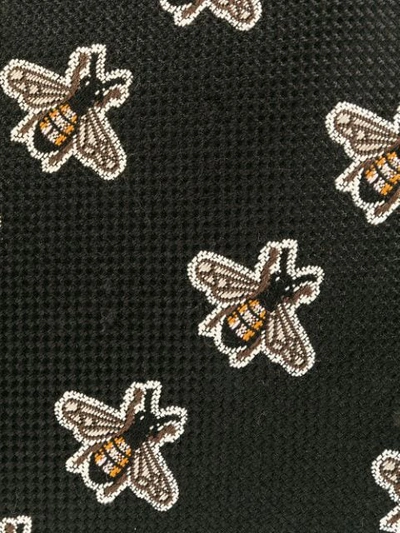 Shop Gucci Bee Patch Tie In Black