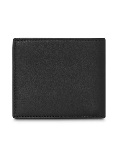 Shop Burberry Embossed Crest Leather International Bifold Wallet - Black