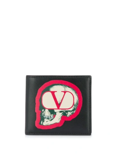 Shop Valentino Vring Bifold Wallet In Black