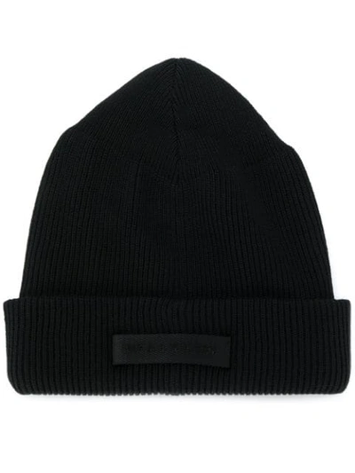 Shop Alyx Knitted Logo Hat In Black