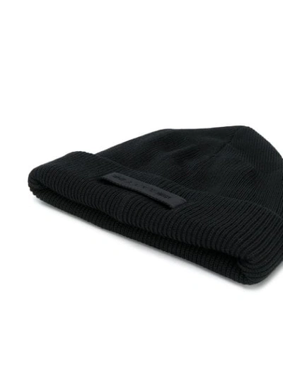 Shop Alyx Knitted Logo Hat In Black