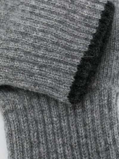 Shop Pringle Of Scotland Cashmere Fingerless Gloves In Grey