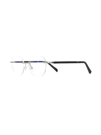 Shop Gold And Wood Round Frame Glasses In Black