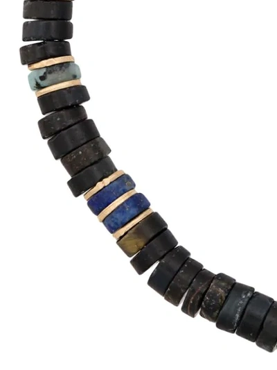 Shop M Cohen Contrast Beaded Bracelet In Black