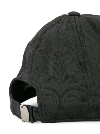 Shop Dolce & Gabbana Brocade Baseball Cap In Black