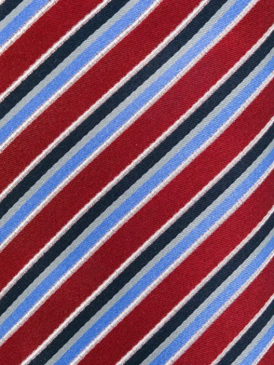 Shop Kiton Striped Tie - Red