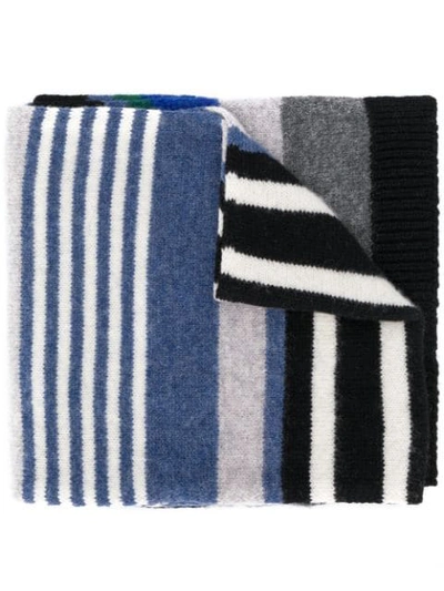 Shop Ps By Paul Smith Striped Scarf In Black