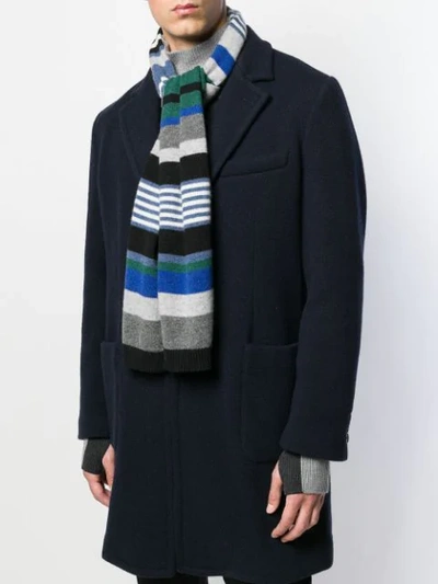 Shop Ps By Paul Smith Striped Scarf In Black