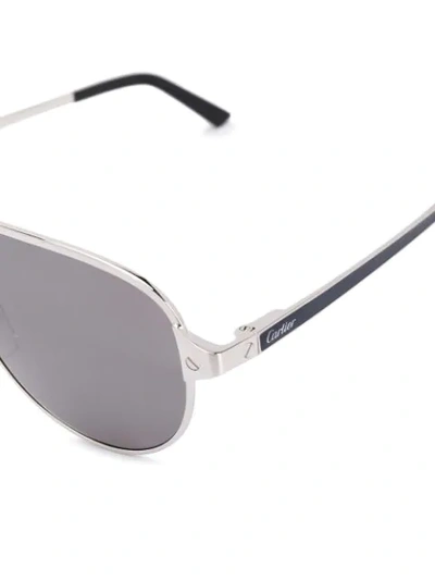 Shop Cartier Klassische Pilotenbrille In Silver