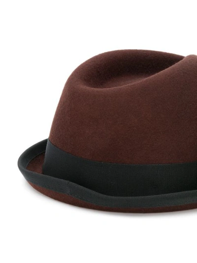 Shop Dsquared2 Fedora Hat In Brown