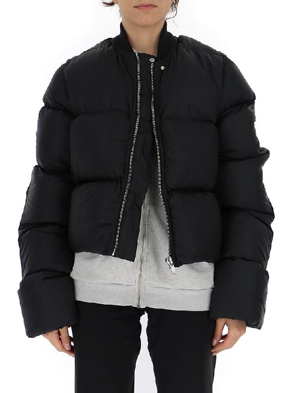 Rick Owens Cropped Puffer Jacket In Black | ModeSens