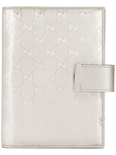 Shop Gucci Gg Document Holder In Silver