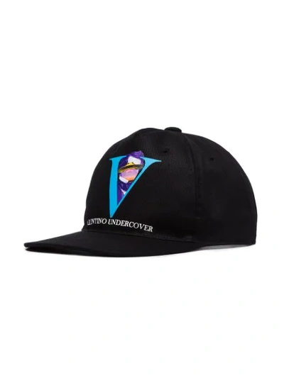 Shop Valentino X Undercover Ufo Print Baseball Cap In Black