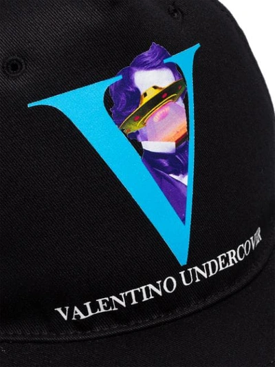 Shop Valentino X Undercover Ufo Print Baseball Cap In Black