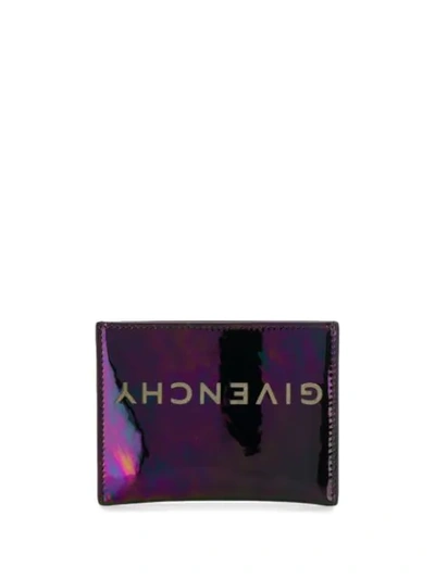 Shop Givenchy Iridescent Card Holder In Black