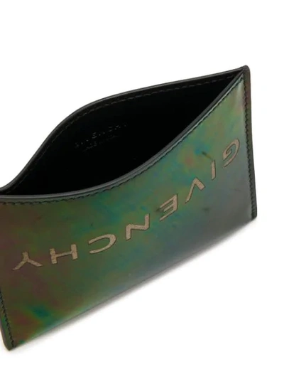 Shop Givenchy Iridescent Card Holder In Black