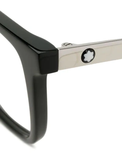 Shop Montblanc Square Shaped Glasses In Black